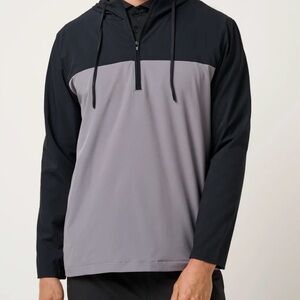 Travis Mathew Black and Gray meridian Tech hoodie